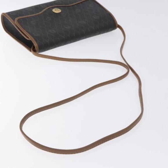 DIOR Honeycomb Canvas Shoulder Bag Pvc Black Gold - Picture 7 of 12